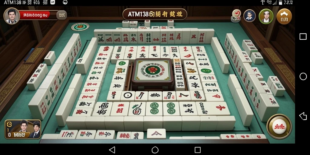 Screenshot utama ATM138 menampilkan gameplay Mahjong yang menarik dan penuh warna.