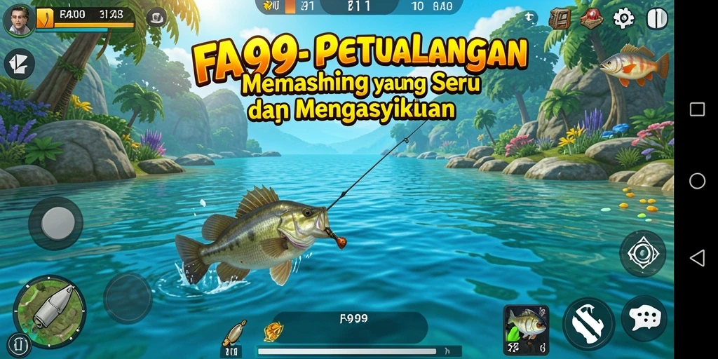 Tangkapan ikan yang seru dalam gameplay FA99 yang mendebarkan.