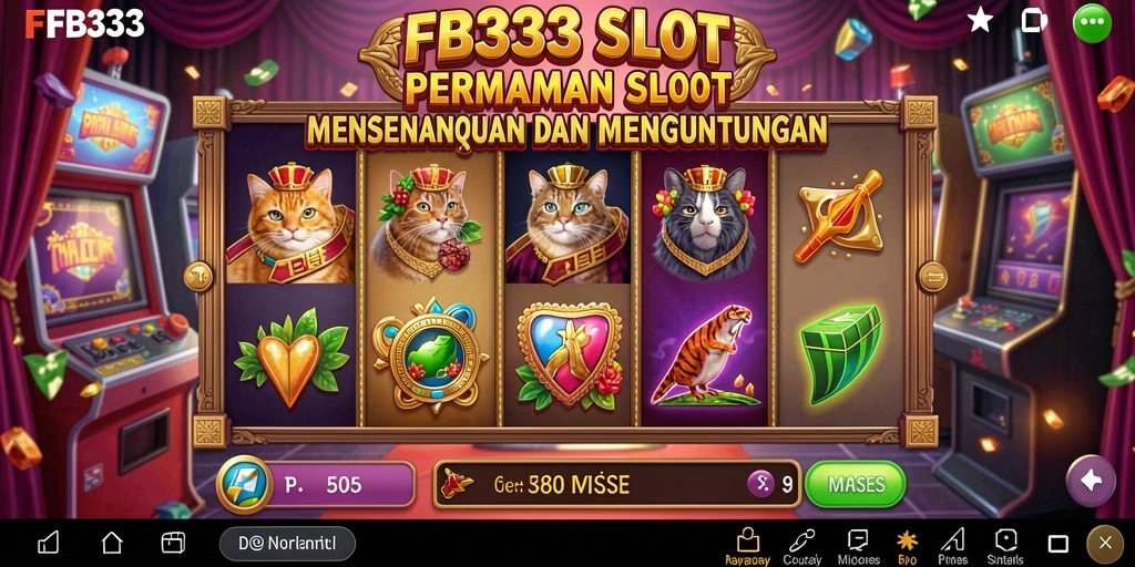 Tampilan seru gameplay FB333 saat memutar gulungan slot.