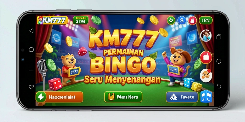 Tampilan gameplay seru Bingo di KM777 dengan hadiah menarik.