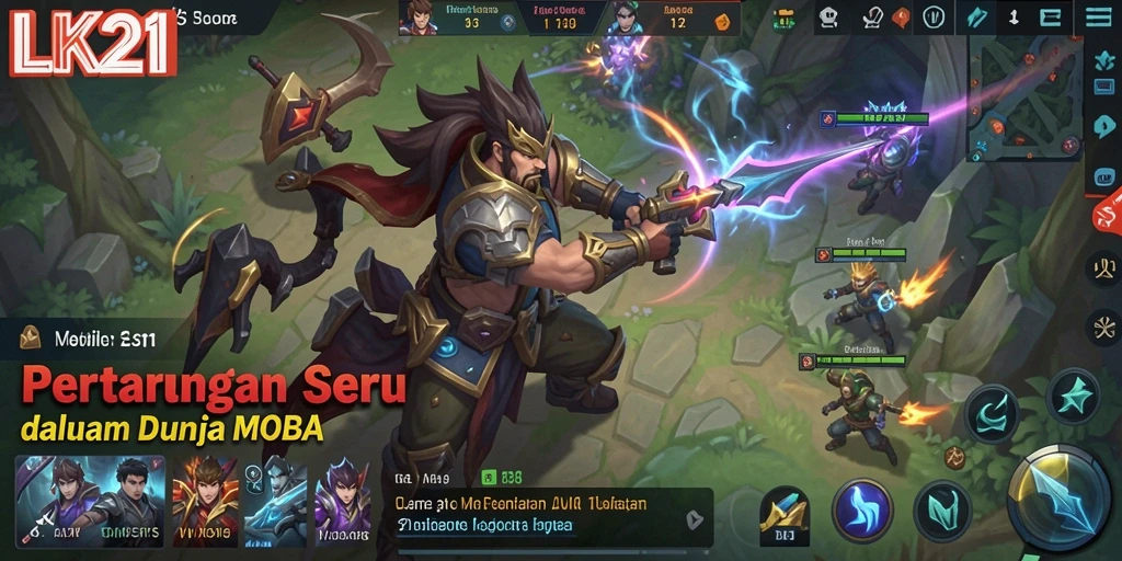 Gameplay seru dari LK21 di dunia MOBA.