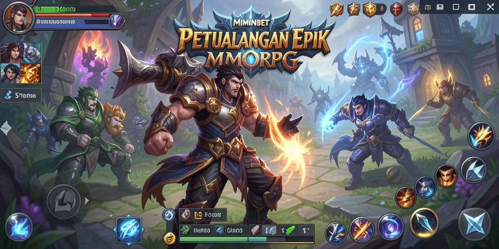 Screenshot utama MIMINBET menampilkan petualangan seru dalam dunia MMORPG.