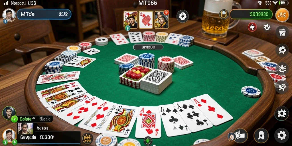 Tampilan gameplay Gaple yang menarik di MT966 dengan interaksi antar pemain.