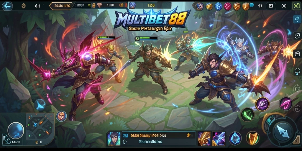 Tampilan gameplay MOBA yang seru dari MULTIBET88.