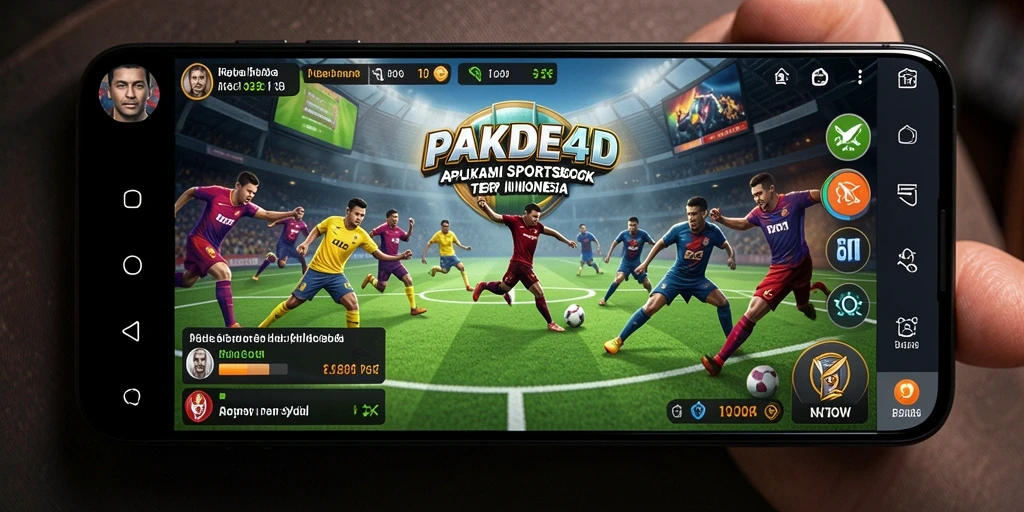 Screenshot PAKDE4D menampilkan fitur taruhan olahraga yang interaktif.