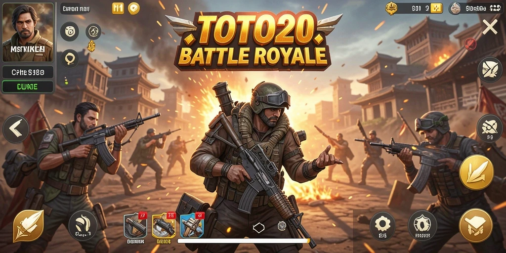 Gameplay seru dan mendebarkan dalam TOTO20 Battle Royale.