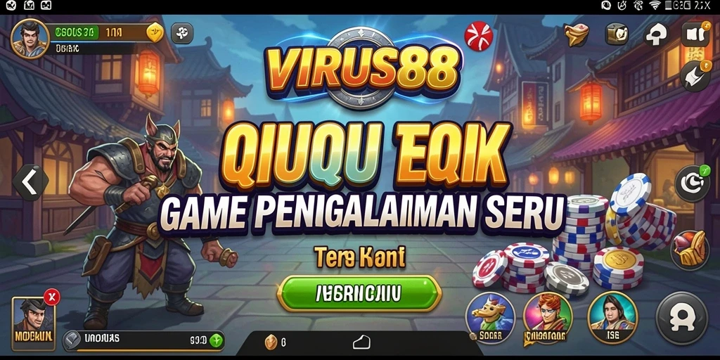 Tampilan gameplay QiuQiu yang penuh aksi dan seru.